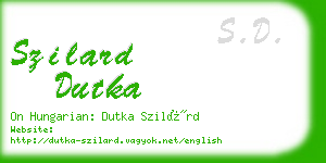 szilard dutka business card